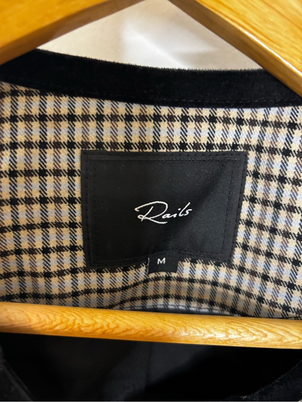 NWOT Rails Nota Jacket Ice Taupe Mini Checked Boxy Lady Jacket - Picture 3 of 11